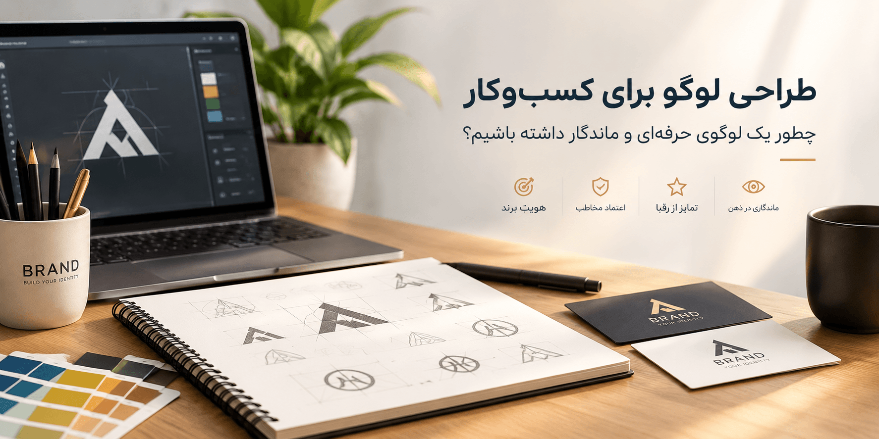 طراحی لوگو برای کسب‌وکار؛ از ایده تا ساخت یک لوگوی حرفه‌ای
