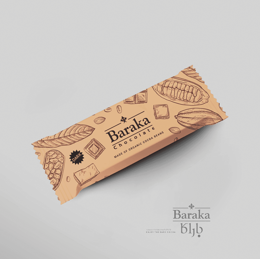 طراحی بسته بندی و باکس محصولات شکلات باراکا